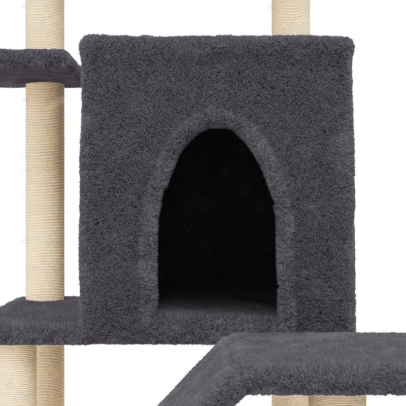 97cm H Cat Tree, Dark Grey