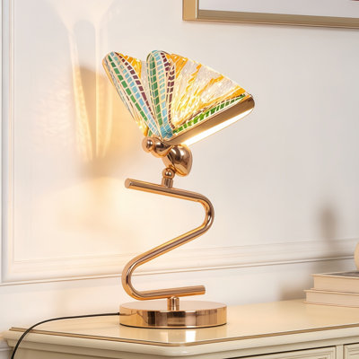 Lampe de table 5,5 "papillon coloré pour le salon de la chambre à coucher