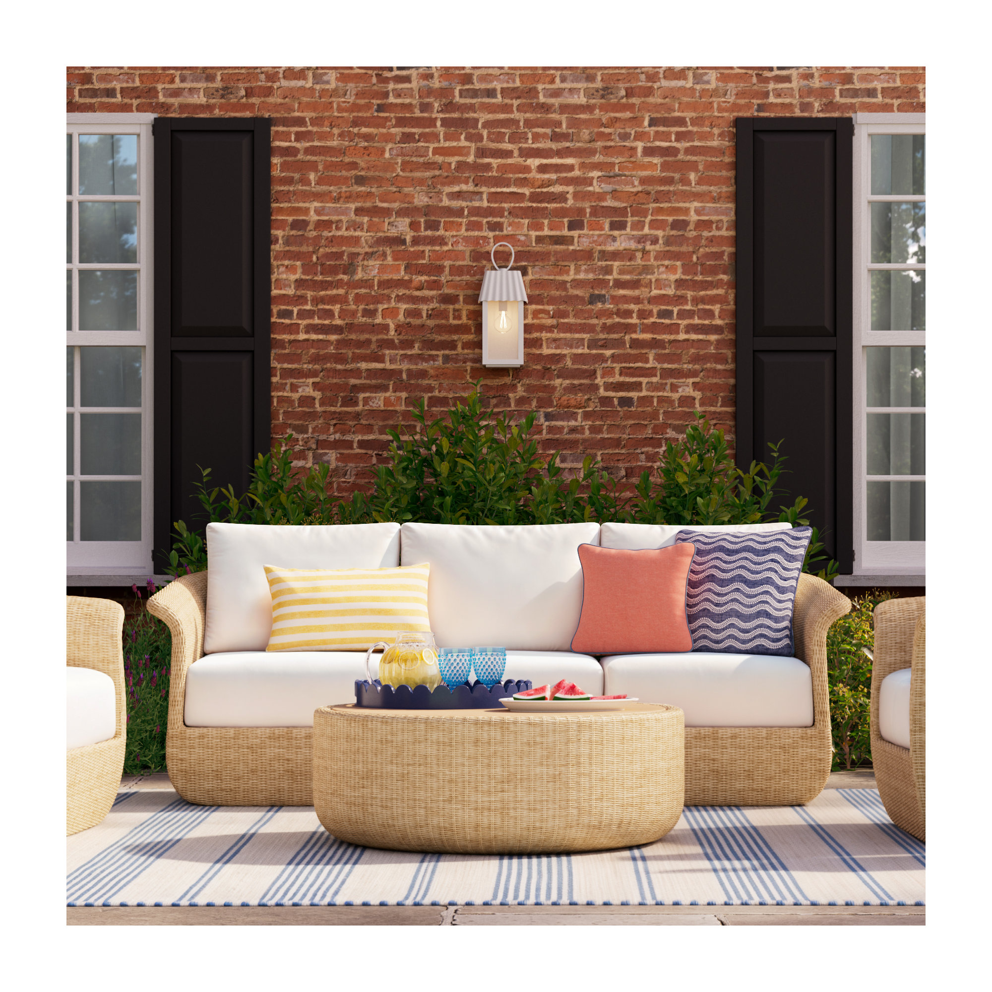 Baylor 4-Piece Wicker Deep Seating Seat