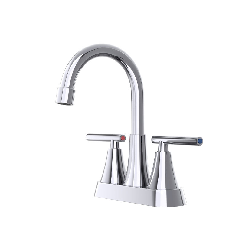 2 Bathroom Sink Faucet, 8.08" Height, , , Ss304 Stainless Steel & Zinc Alloy Build, Abs Handles, Pull-Out Feature, Ceramic Cartridge, 1.2 Gpm Flow, 360 Swivel Spout, Deck Mounted With Plate, Stain