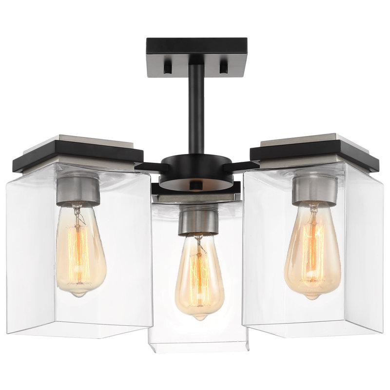 Dugway Glass Semi Flush Mount