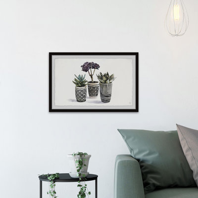 «Cacti Pots», reproduction encadrée