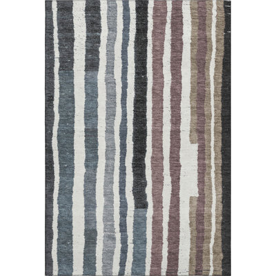 Premium Machine Washable Millbrook AMF1961 Stripes Rug