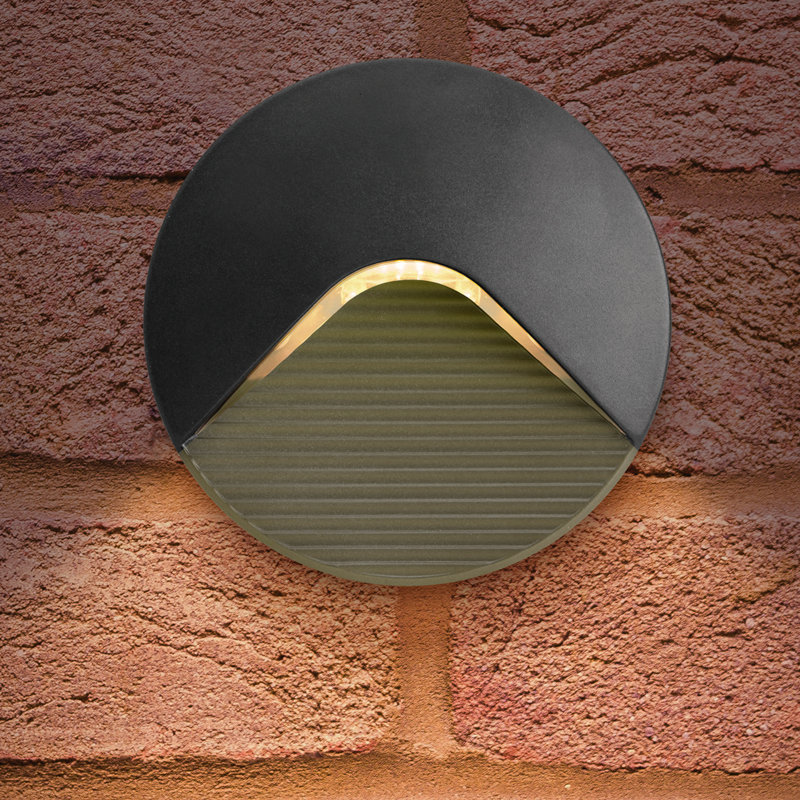 Oubre Integrated LED Outdoor Flush Mount, Dark grey