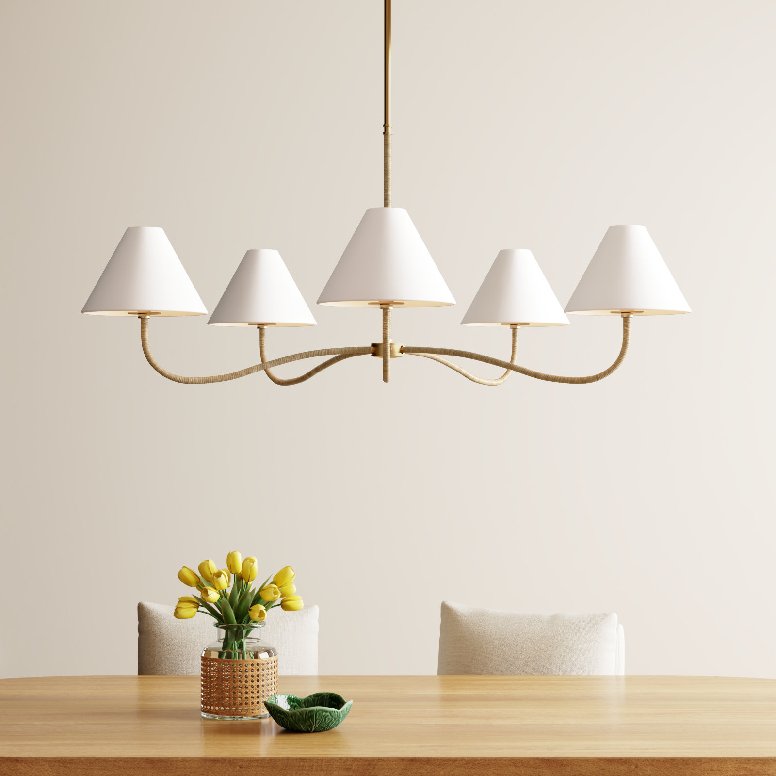 Glinda 5-Light Chandelier, 5 Lights , 22"H x 51.5"W x 51.5"D