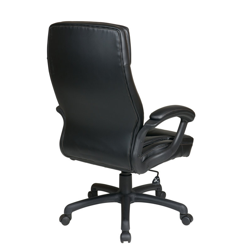 Fauteuil de direction Hathaway, Similicuir noir, Monochrome