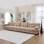 Canapé modulaire modulaire Cloud, canapé modulaire moderne pour le salon, canapé modulaire à assise profonde avec accoudoirs ronds 6 coussins, canapé confortable en flanelle 4 places pour chambre à coucher-1551080539