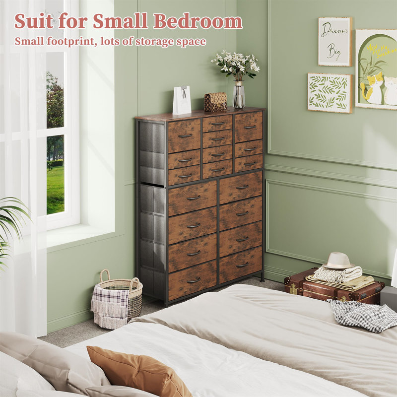 96cm W 18 - Drawer Chest of Drawers, Brown
