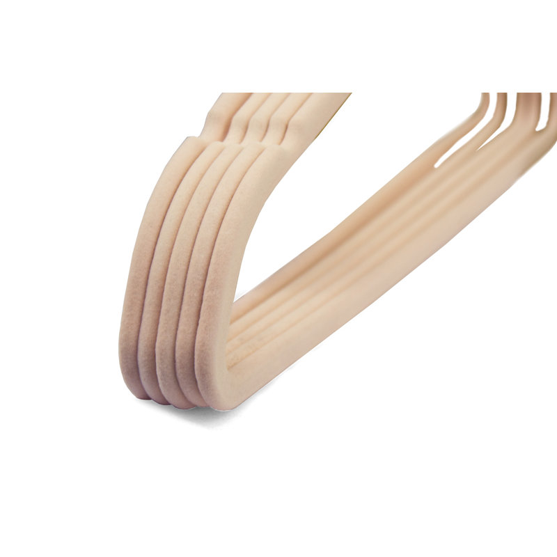 Cintre standard en velours antidérapant pour robe / chandail / chandail, Ivoire