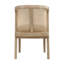 Chaise de salle à manger Cayli de style néoclassique moderne en rotin avec dossier incurvé et structure en hévéa massif-135068440-135068443
