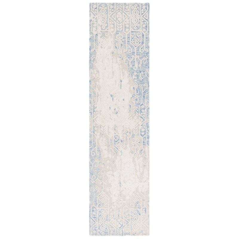 Tapis en laine Raquela, Tapis de couloir 2 pi 3 po x 9 pi