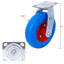 Ensemble de 4 roulettes, 24,4 x 20,3 x 7,1 cm, caoutchouc/acier, bleu, 20,3 cm