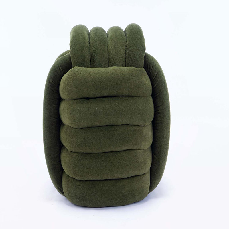 Repose-pieds confortable et élégant, Chenille verte