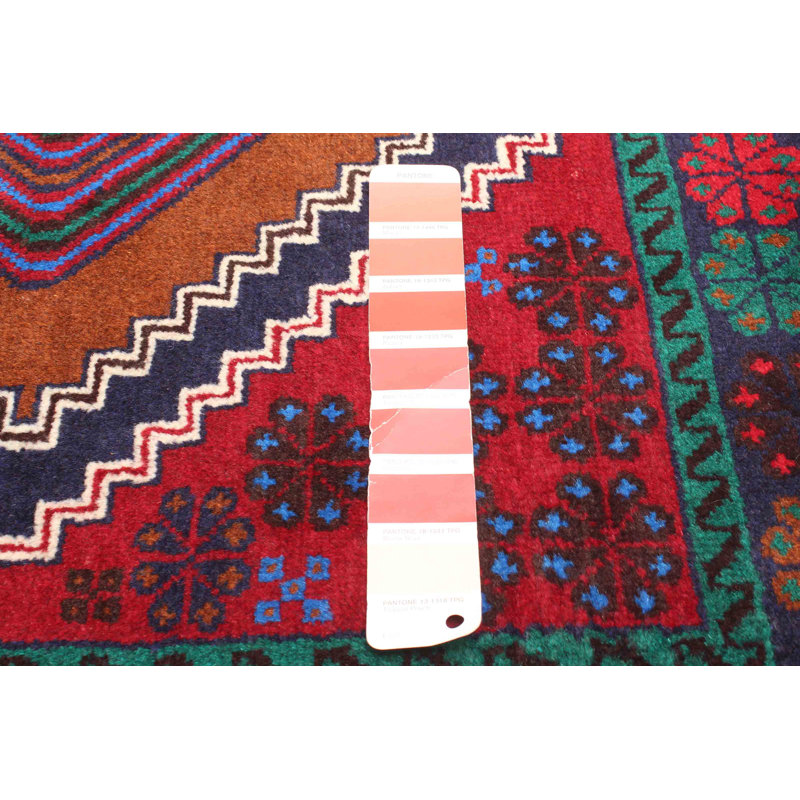 Tapis rouge Teimani 2 pi 10 po x 4 pi 8 po