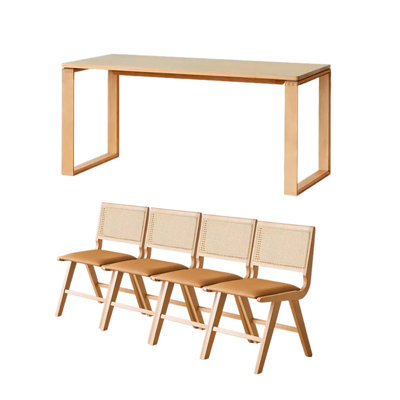 Longue table de travail longue table en bois massif