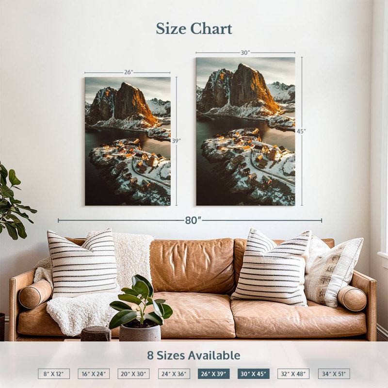 Aime Winter At Reine Village, 39" H x 26" W