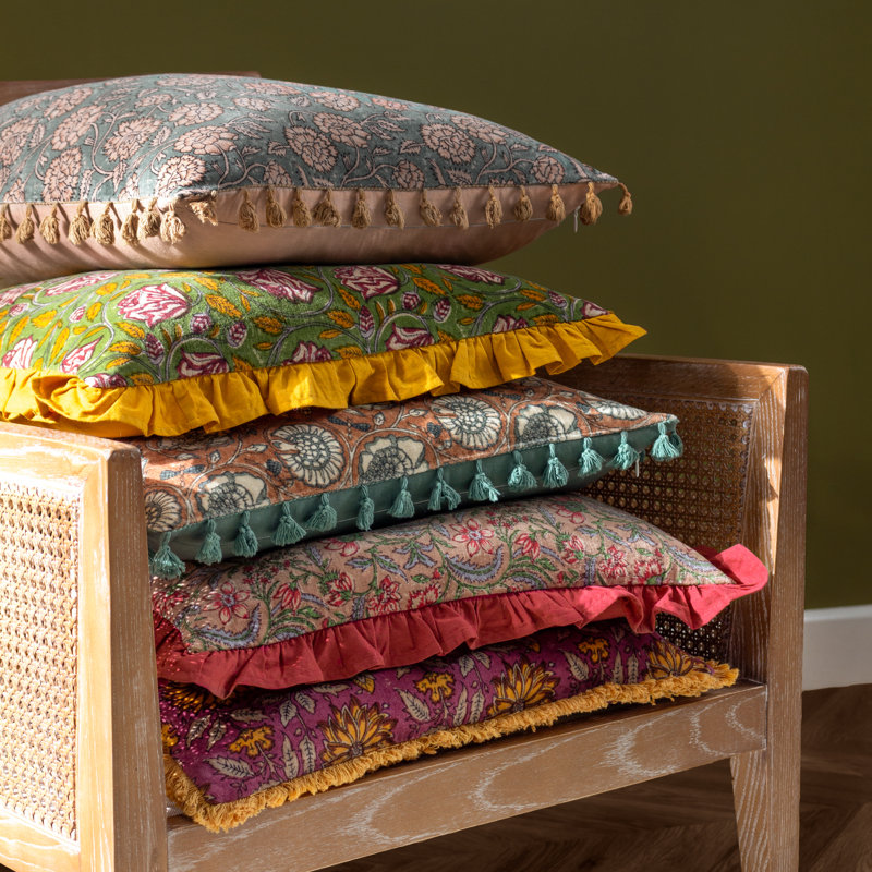 Floral Square Throw Cushion