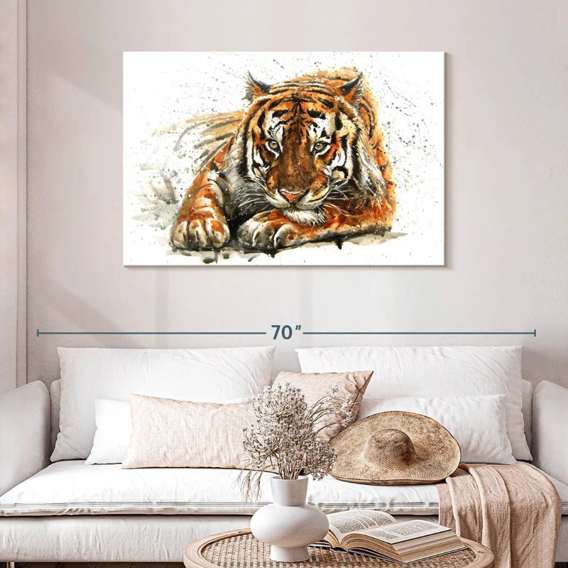 Tiger Leer, 30" H x 45" W
