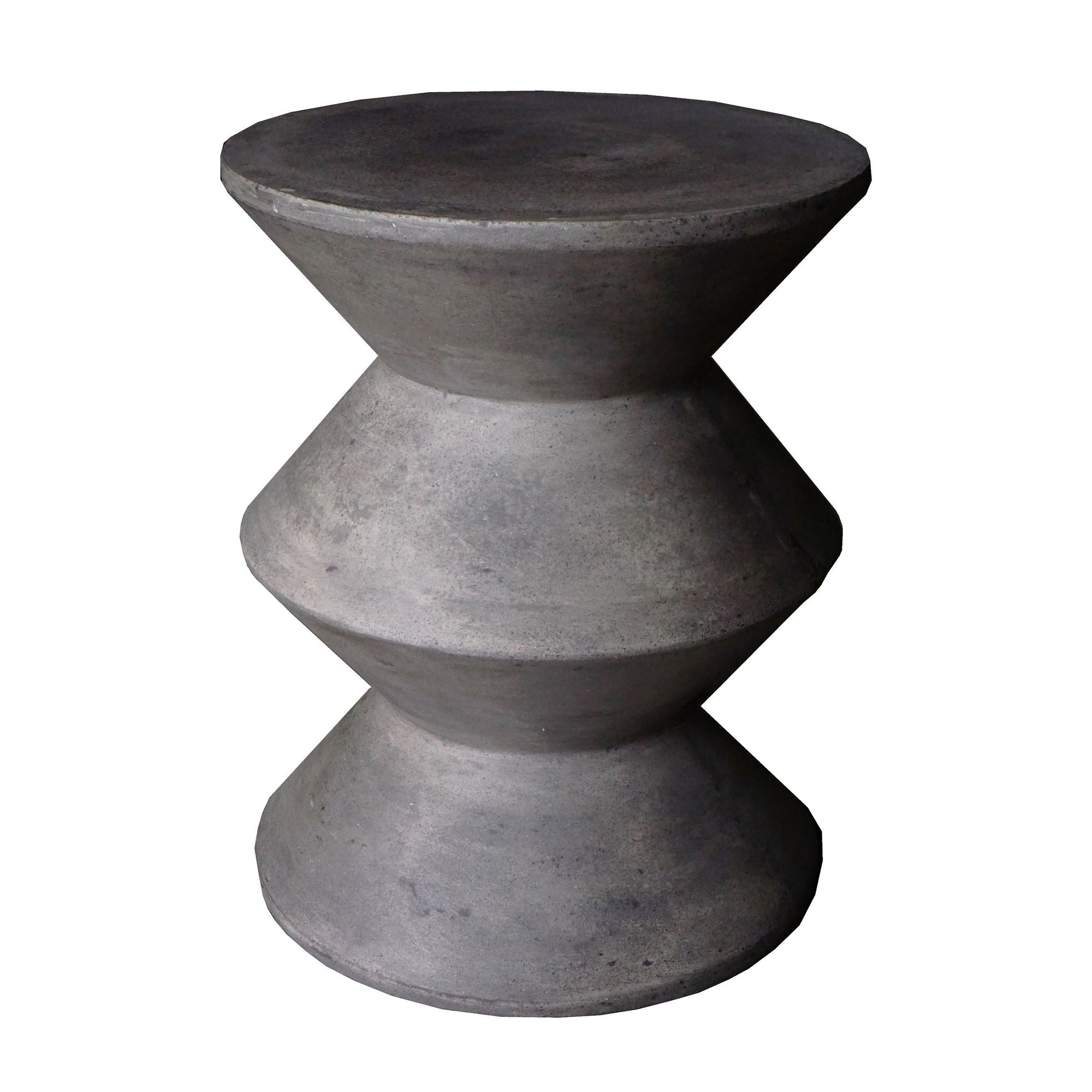 Isiah Concrete Inverted Side Table, Gray
