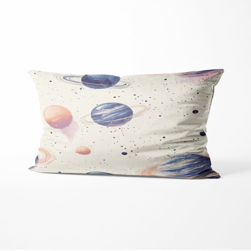 Coussin Starburst - coussin imprimé pastel bleu, H 12 po x l 20 po