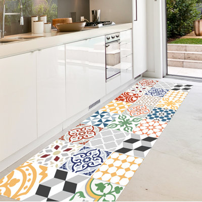 Vinyl Mat Migina in Yellow/Grey/Red