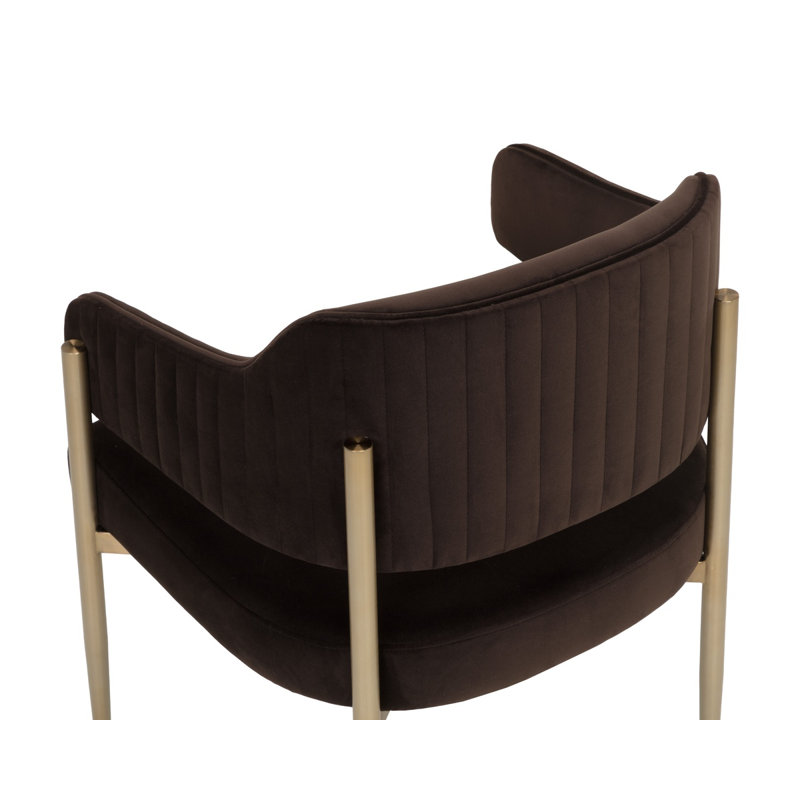 Upholstered Armchair, Diamond Mink
