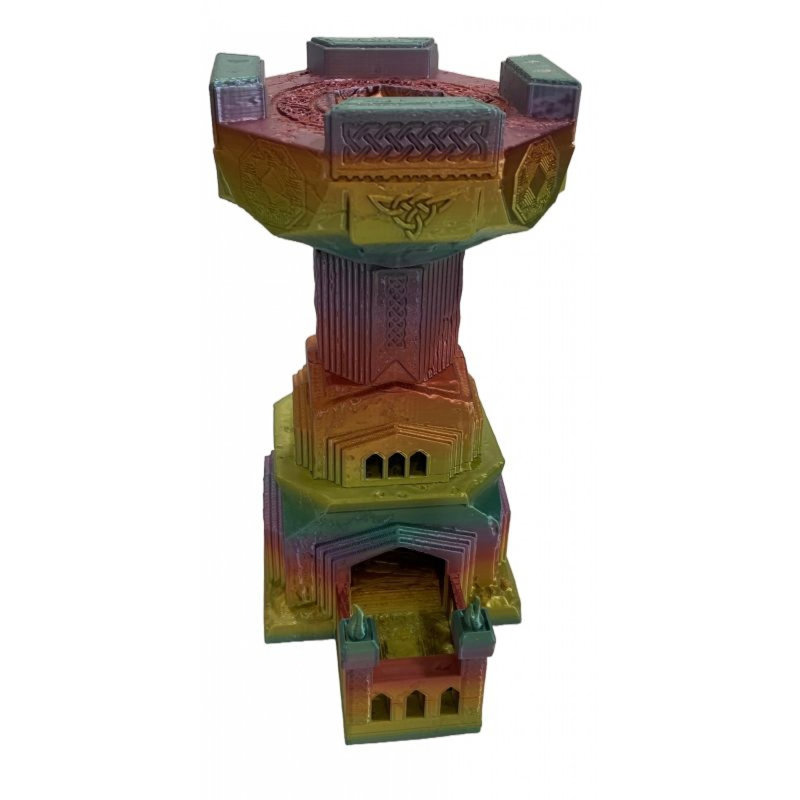 Figurine de tour de dés nain imprimée en 3D, H 8 po x l 4 po x P 4 po, Multi 1