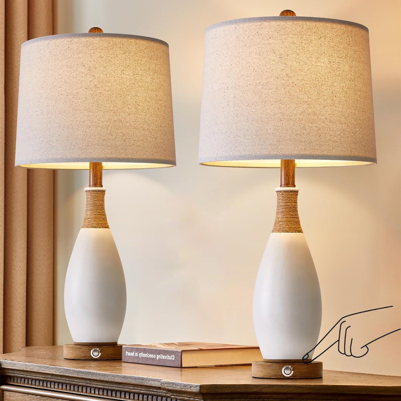 Lampe de table USB en résine Hunsberger