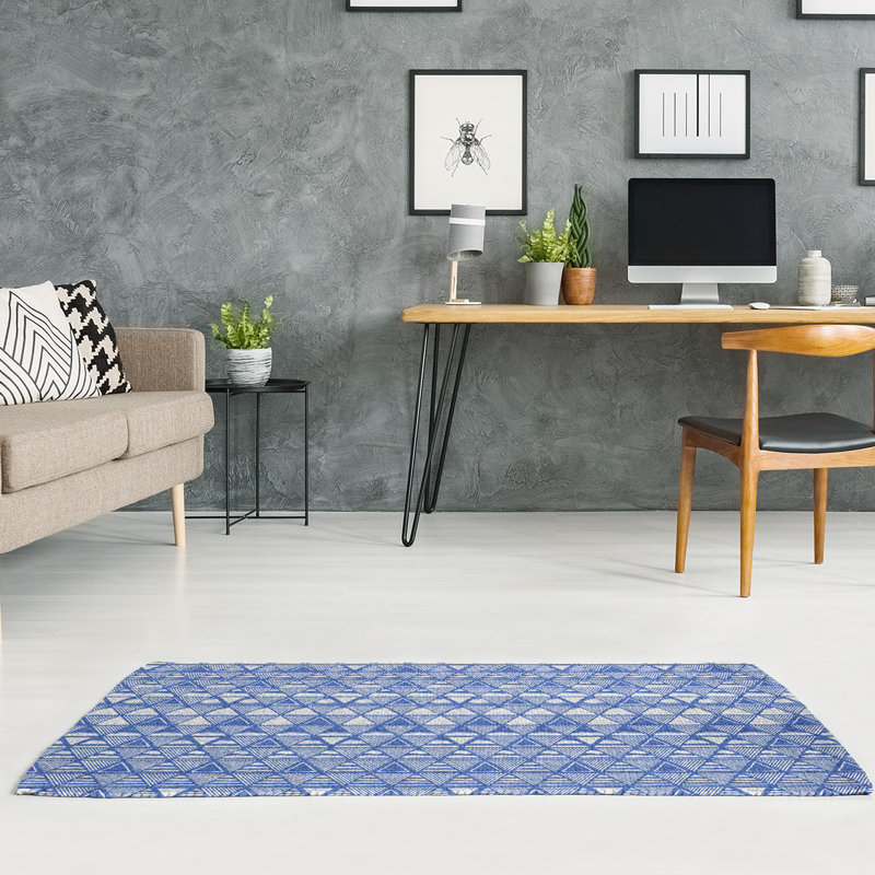 Chenille Geometric Indoor Rug, Rectangle 5' x 7'