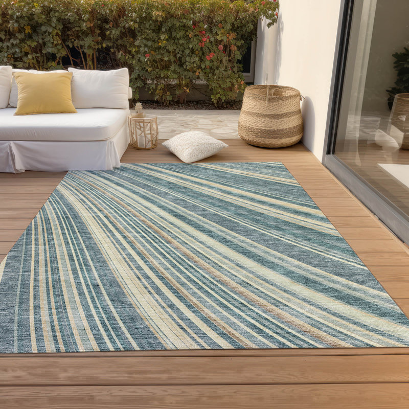 Chayden Indoor/Outdoor Machine Washable ACN981 Sky, Rectangle 8 pi x 10 pi
