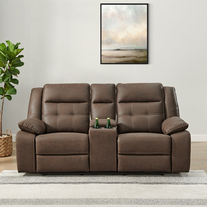 Kammeron Upholstered 79'' Reclining Loveseat