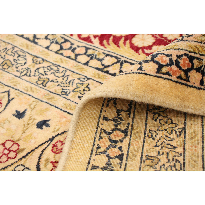 Tapis unique en laine noué à la main de style persan nouvel âge pako crème 8 pi 1 po x 10 pi 2 po