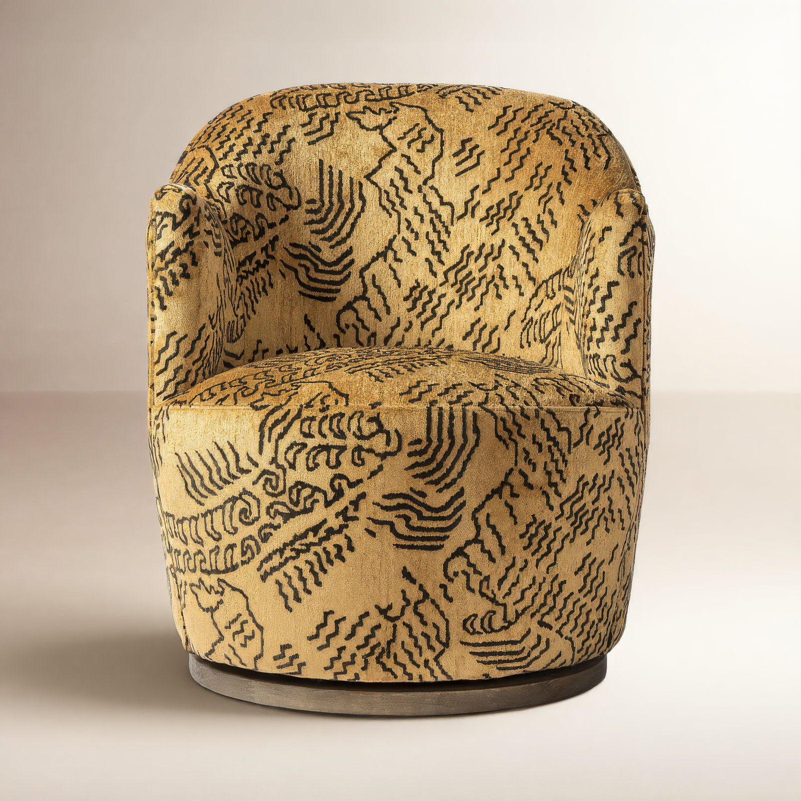 Corson Swivel Accent Chair, Balkan Ochre Rayon / Viscose