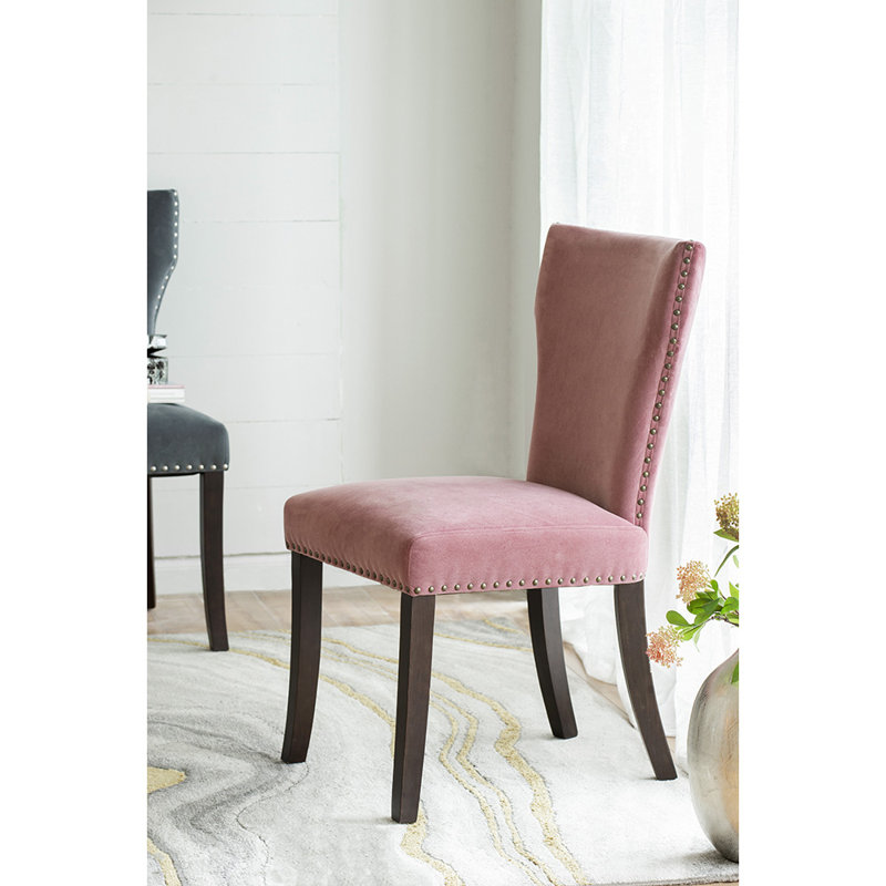 Chaise parsons rembourrée en tissu Buntingford, Vieux rose
