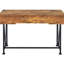 Bureau rustique antique en muscade et bureau, 3 tiroirs pour un bureau rectangulaire à espace efficace, rangement pour bureau personnel