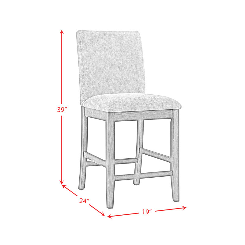 5PC Counter Set with Table and 4 Chairs in Espresso