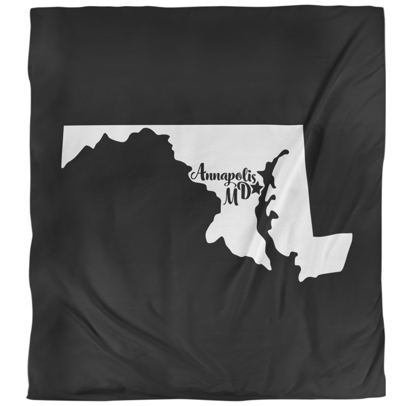 Housse de couette simple annapolis Maryland, Microfibre, Housse de couette pour grand lit, Noir