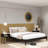 Finney Solid Acacia Wood Nightstand, Mid Century Modern Side Table Bedroom with Storage-497682551