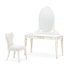 Ensemble coiffeuse, miroir et chaise La Marisia - Perle crémeuse