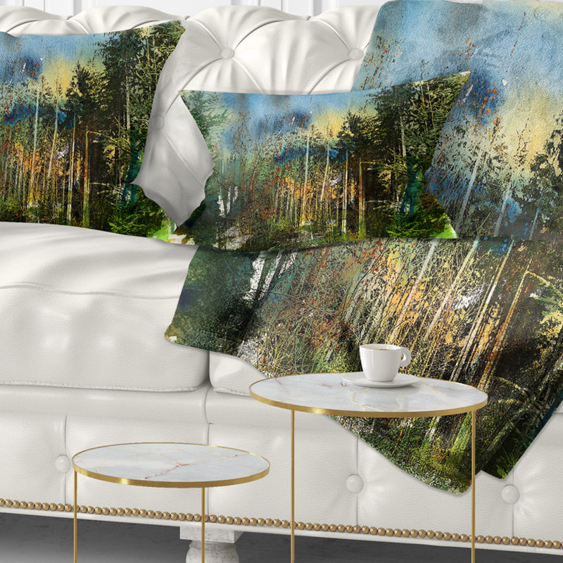 Coussin lombaire aquarelle