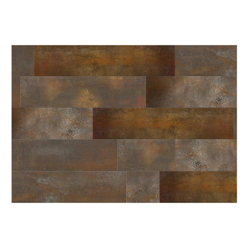 Murale carreaux de cuivre doré, L 82 po x l 118 po