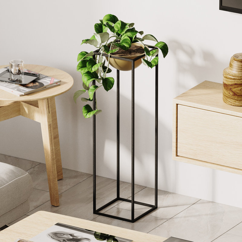 Becontree Elegant Decorative Metal Pot, 10.2 x 31.5 Inches, Black & Gold Finish | 100% Durable Metal, 1.8 lbs | Perfect for Home Décor, Indoor Plants, and Modern Interiors | No Installation Required, Stylish Accent Piece