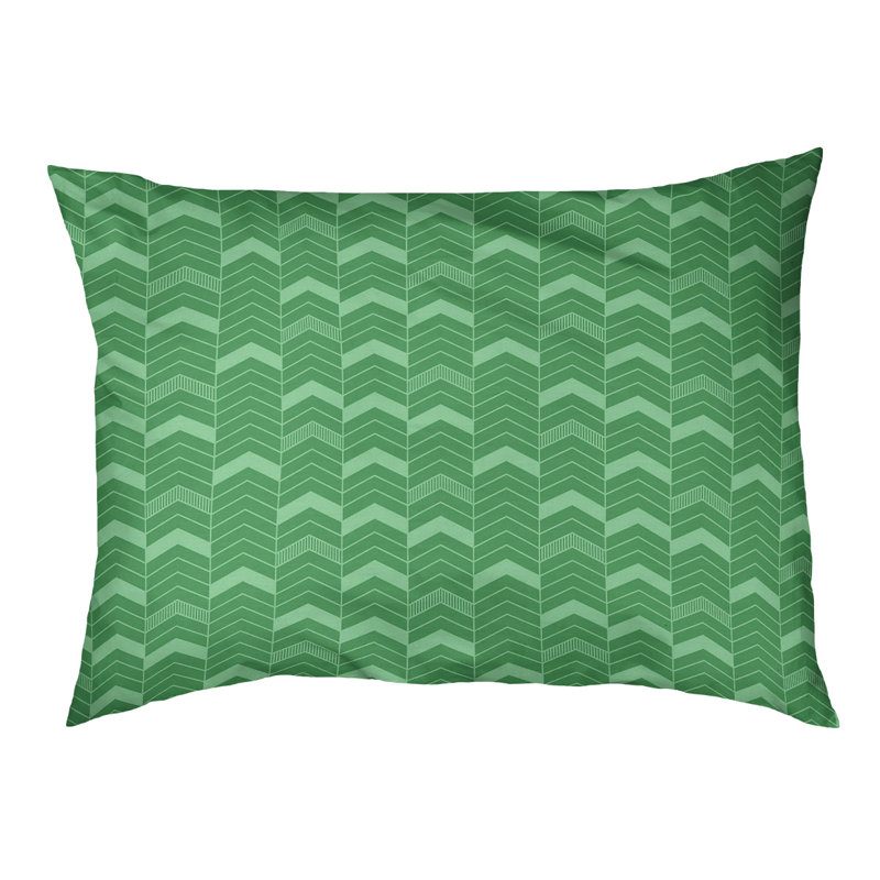 Coussin de concepteur lineed Chelan, Petit (L 28 po x l 18 po), Vert