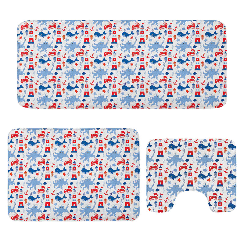  Ensemble de tapis de salle de bain 3 pièces Langle