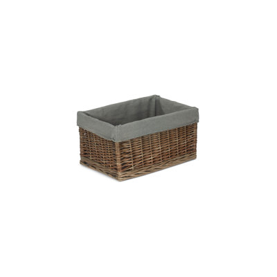 Wicker Storage Basket with Lining