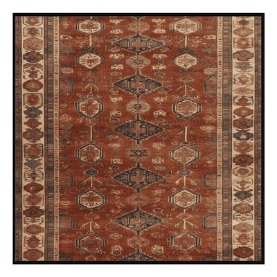 Machine Washable Turkish Brown Area Rug
