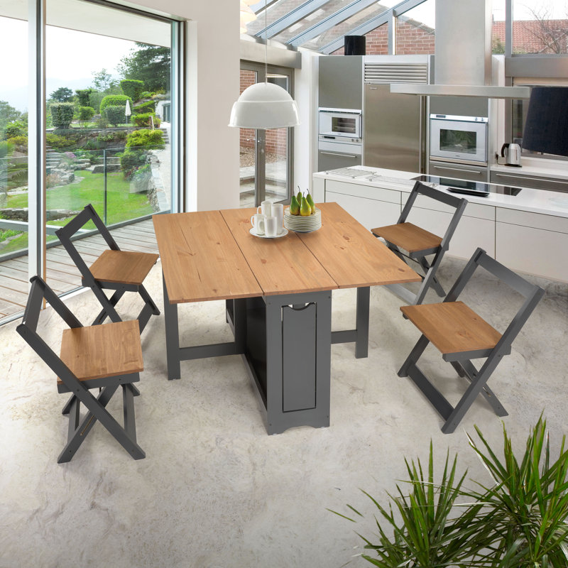 Red Barrel Studio® Portrain 45' W Drop Leaf Folding Dining Set