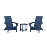 POLYWOOD by AllModern Foldable Outdoor Adirondack Chair With Table