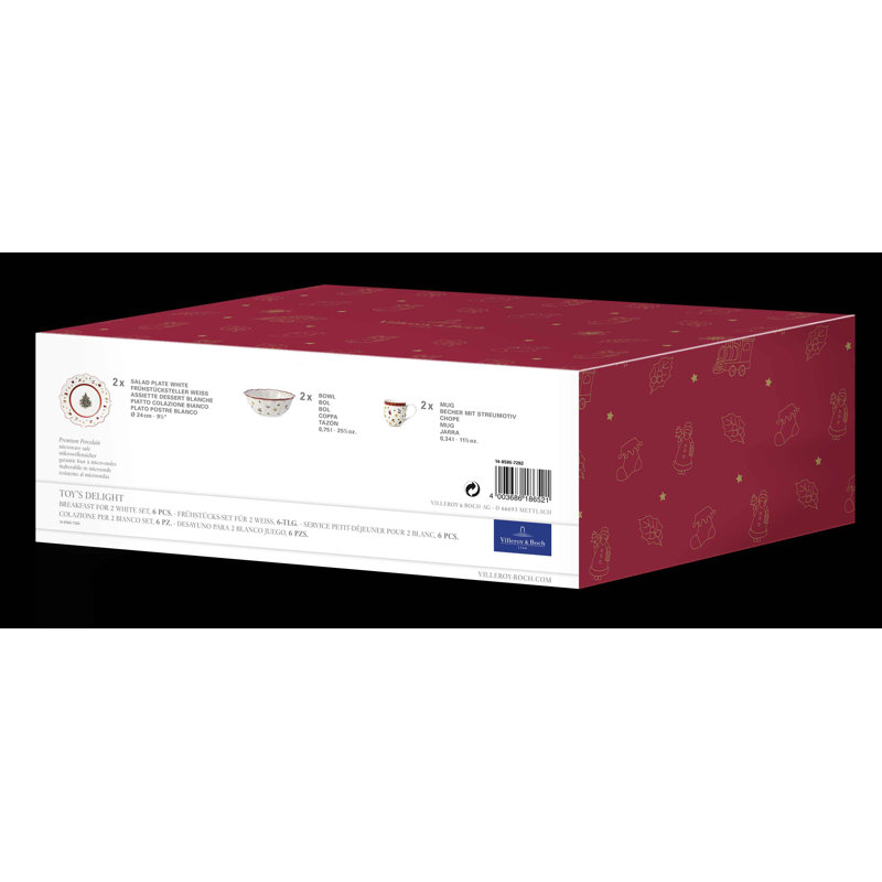 Villeroy & Boch Toys Delight 6 Piece Dinnerware Set, Service for 2