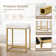 Modern 4 Bar Stools Upholstered Counter Stool with Metal Frame
